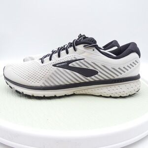Brooks Ghost 12 1103161D175 Mens 13 D Athletic Running Shoes White Black Sneaker